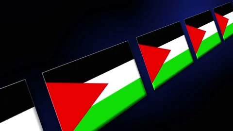 Palestine Flag Animated Background 3d An... | Stock Video | Pond5
