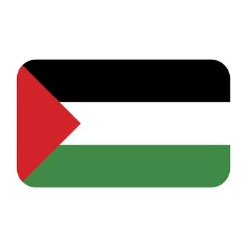 Palestine flag button on white background. Vector illustration. Stock Illustration