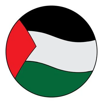 Palestine flag icon Stock Illustration