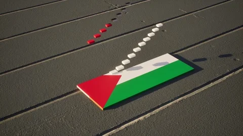 Palestine Flag - Slow Motion Stock Footage 318861255