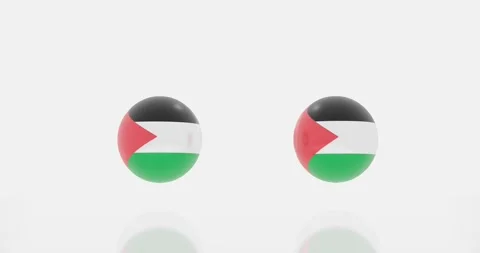 Palestine flag symbol Stock Footage 194900523