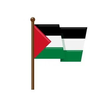 Palestine flag vector icon Stock Illustration