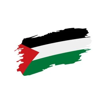 Palestine flag, vector illustration Stock Illustration