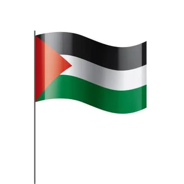 Palestine flag, vector illustration on a white background Stock Illustration