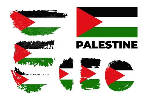 Palestine flag, vector illustration on a white background Stock Illustration