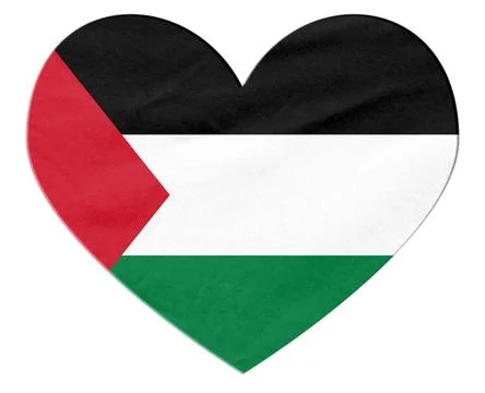 Palestine heart flag showing national pride and love Stock Illustration