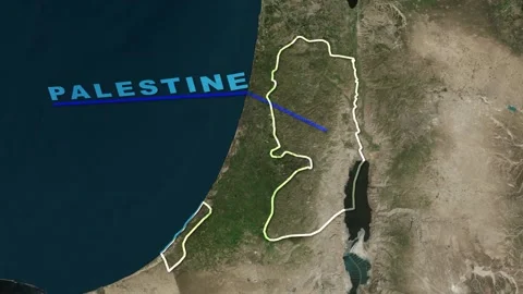 Palestine Map Animation Stock Footage 273876270