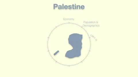 Palestine MAP revealingmotion graphics data elements Stock Footage 339871214