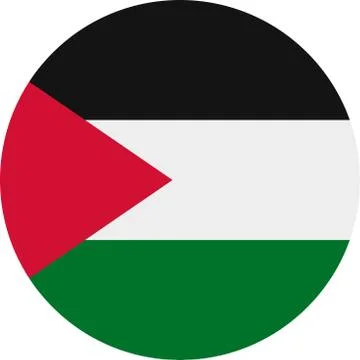 Palestine round flag vector illustration Stock Illustration