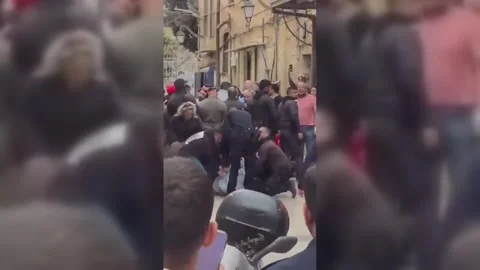 Palestine: Security Forces Confront Worshippers During Easter Celebration... Stock Footage 332588562
