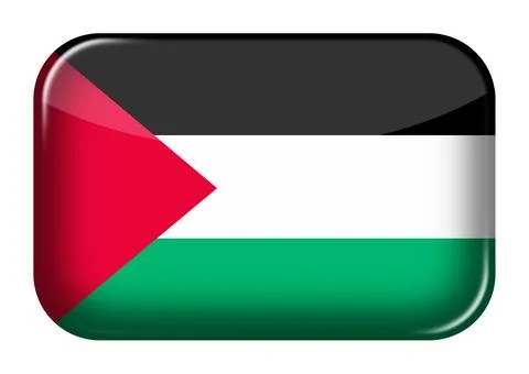 Palestine web icon rectangle button 스톡 일러스트