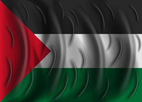 Palestine wind flag Stock Illustration