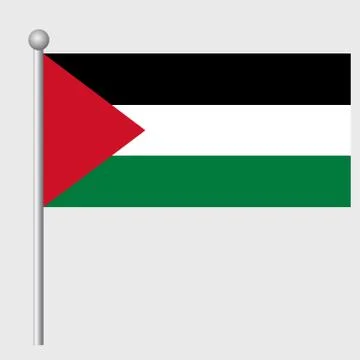 Palestinian Authority flag vector template background realistic copy Stock Illustration