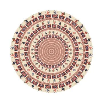 Palestinian design element 103 Circular pattern in traditional Palestinian... Stock Photos