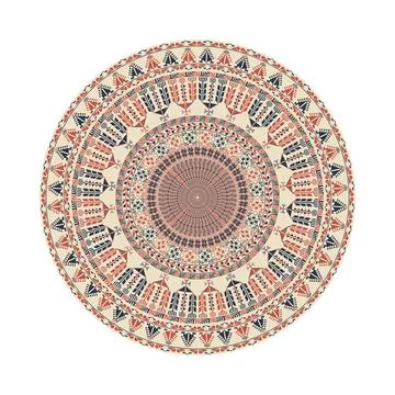Palestinian design element 104 Circular pattern in traditional Palestinian... Stock Photos