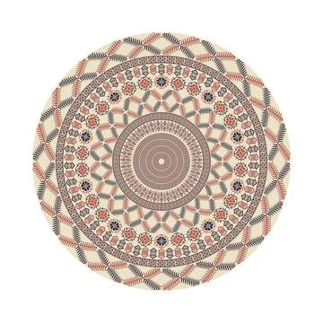 Palestinian design element 106 Circular pattern in traditional Palestinian... Stock Photos