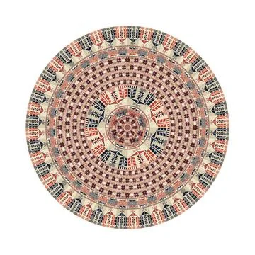 Palestinian design element 107 Circular pattern in traditional Palestinian... Stock Photos
