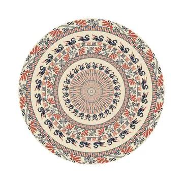 Palestinian design element 108 Circular pattern in traditional Palestinian... Stock Photos