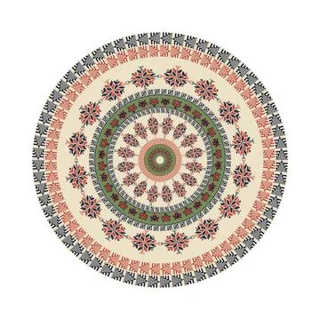 Palestinian design element 126 Circular pattern in traditional Palestinian... Stock Photos