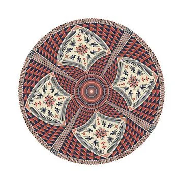 Palestinian design element 127 Circular pattern in traditional Palestinian... Foto stock