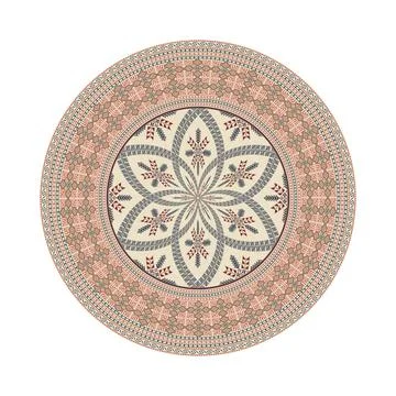 Palestinian design element 129 Circular pattern in traditional Palestinian... Stock Photos