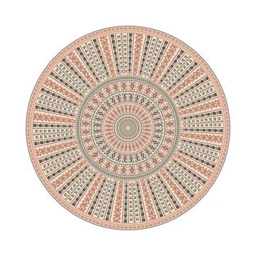 Palestinian design element 130 Circular pattern in traditional Palestinian... Stock Photos