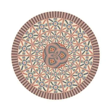 Palestinian design element 152 Circular pattern in traditional Palestinian... Stock Photos