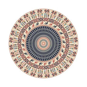 Palestinian design element 153 Circular pattern in traditional Palestinian... Stock Photos