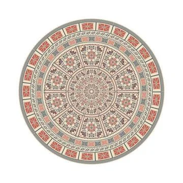 Palestinian design element 78 Circular pattern in traditional Palestinian ... Stock Photos