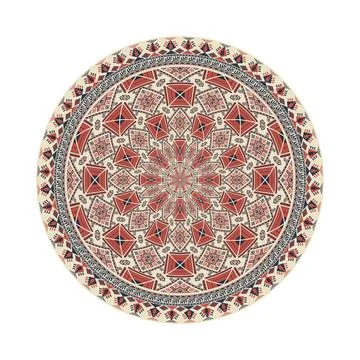 Palestinian design element 79 Circular pattern in traditional Palestinian ... Stock Photos