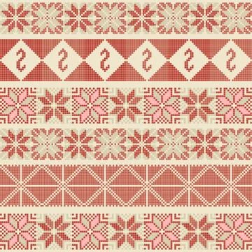 Palestinian embroidery pattern Stock Illustration