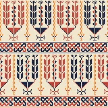 Palestinian embroidery pattern Illustrazione stock