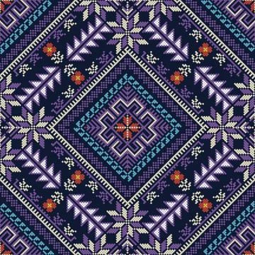 Palestinian embroidery pattern Stock Illustration