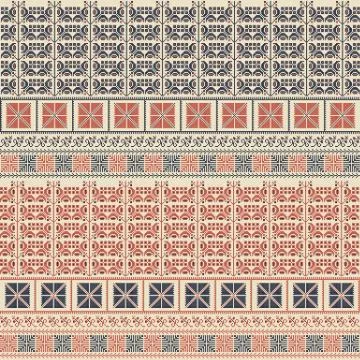 Palestinian embroidery pattern Stock Illustration