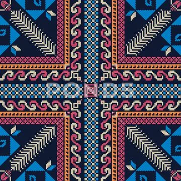 Palestinian embroidery pattern イラスト素材