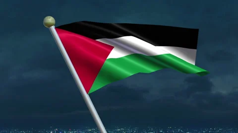 Palestinian Flag Animation – 4K Resolution Ultra HD Stock Footage 41793605
