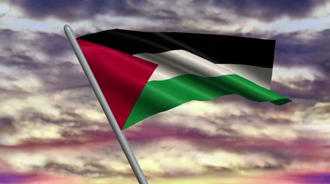 Palestinian Flag Animation – 4K Resolution Ultra HD Vídeo Stock 41793860