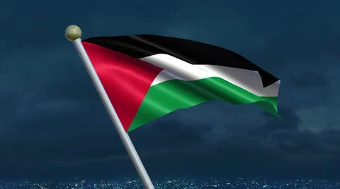Palestinian Flag Animation Stock Footage 40298488