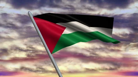 Palestinian Flag Animation Видео 40298597