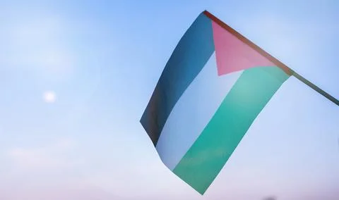Palestinian flag. Stock Photos