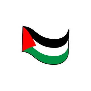 Palestinian flag vector design template illustration Illustrazione stock