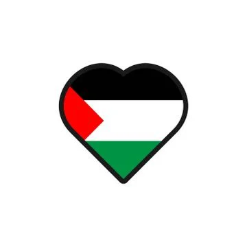 Palestinian flag vector design template illustration Illustrazione stock