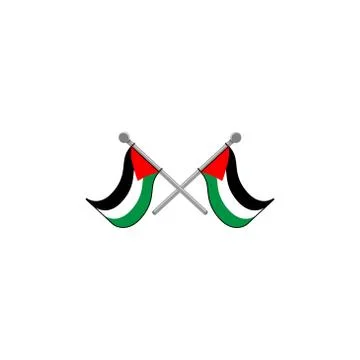 Palestinian flag vector design template illustration Illustrazione stock