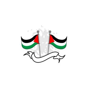 Palestinian flag vector design template illustration Stock Illustration