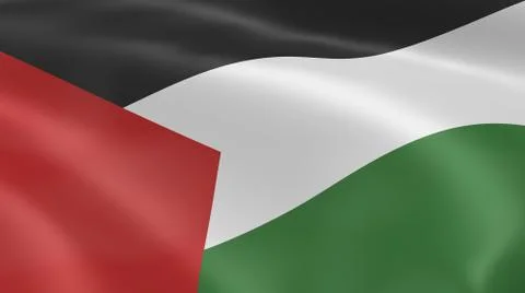 Palestinian flag in the wind Stock Photos