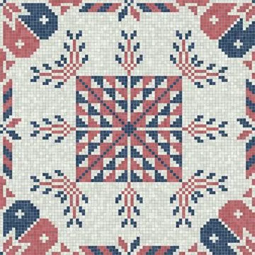 Palestinian mosaic pattern  Stock Illustration