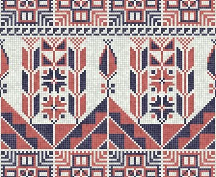 Palestinian mosaic pattern  Stock-Illustration