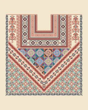 Palestinian pattern 10 Vector pattern design with Palestinian traditional ... Stock Photos