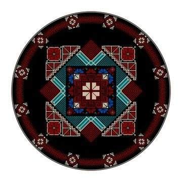 Palestinian Tatreez  design element  Stock Illustration