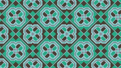 Palestinian Tatreez loop  Video stock 285060085